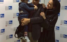 آقای مجری به همراه دختر و نوه اش در یک مراسم