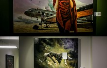 سانسورِ نوار چسبی در یک گالری نقاشی +عکس